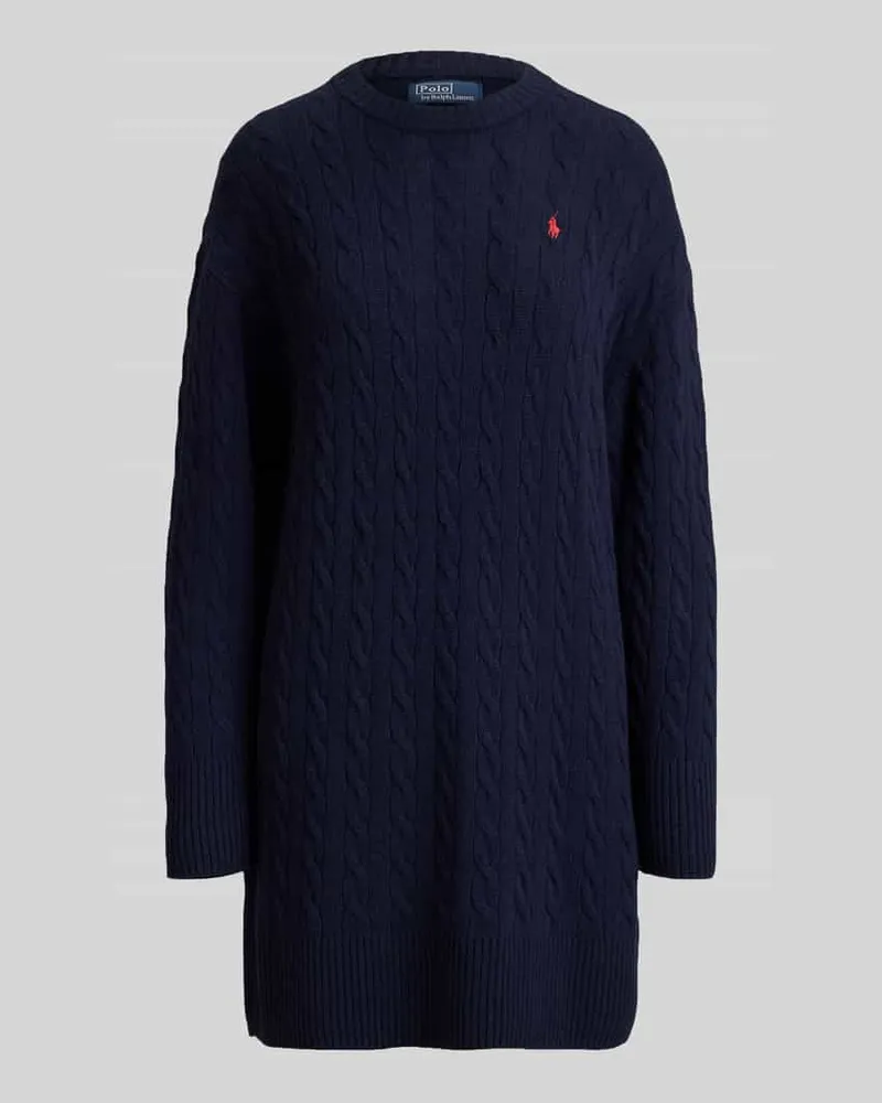 Ralph Lauren Fließendes Freizeitkleid aus Woll-Kaschmir-Mix Marine