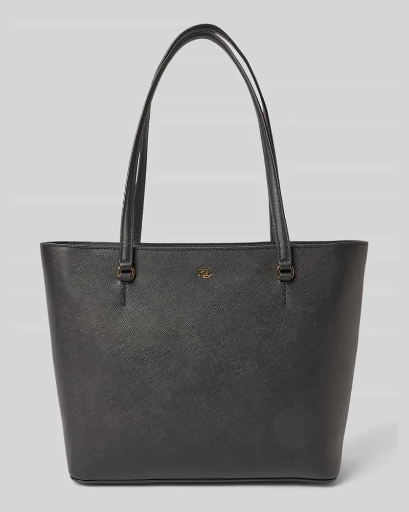 Ralph Lauren Shopper aus Leder mit Label-Applikation Modell 'KARLY Black