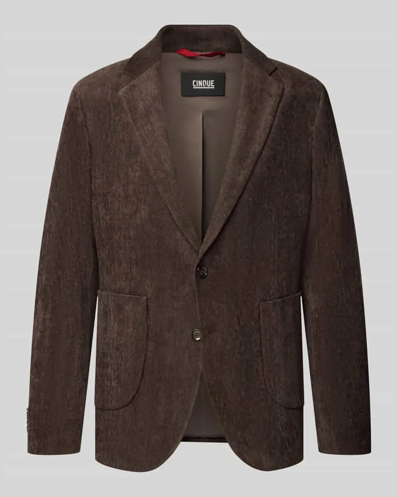 cinque Regular Fit Sakko mit Reverskragen Modell 'BENITO Dunkelbraun