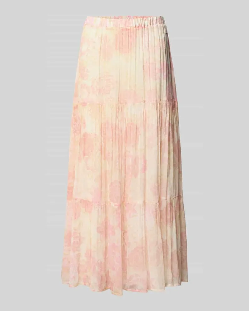 OH APRIL Maxirock aus Viskose im Stufen-Look Modell 'Caloa Rosa