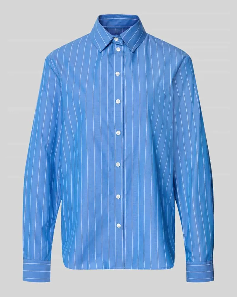 Samsøe & Samsøe Regular Fit Hemdbluse aus reiner Baumwolle Modell 'Adison Bleu