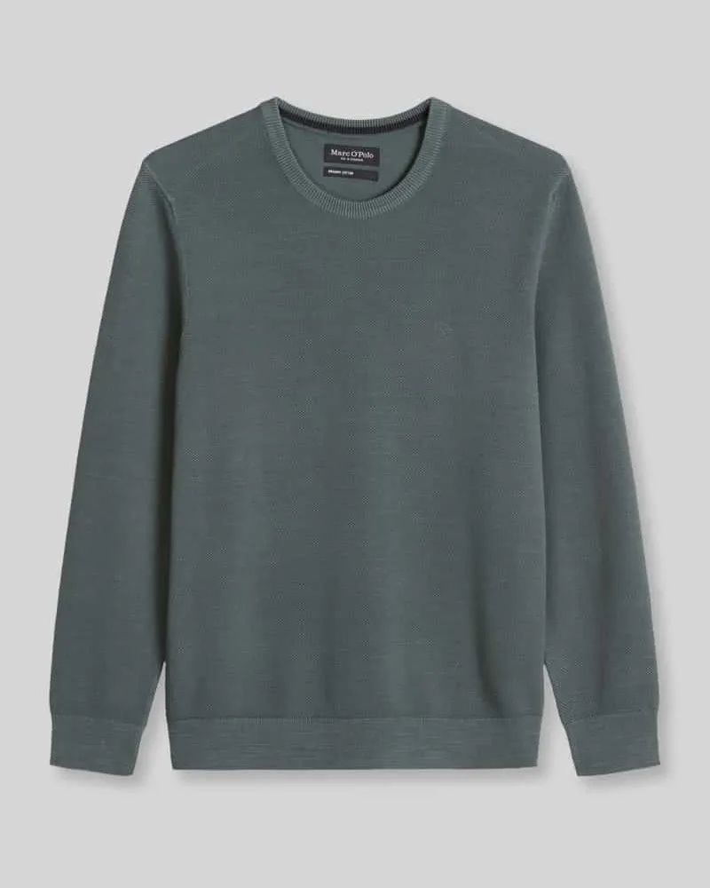 Marc O'Polo Regular Fit Pullover aus reiner Baumwolle Schilf