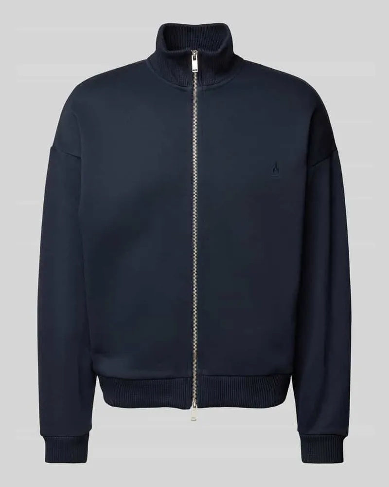 Drykorn Sweatjacke mit Motiv-Stitching Modell 'MAKKANO Marine