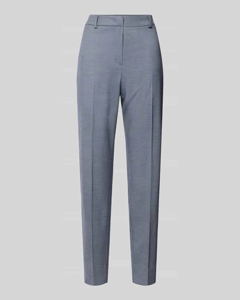 COMMA Slim Fit Anzughose mit Bügelfalten Blau