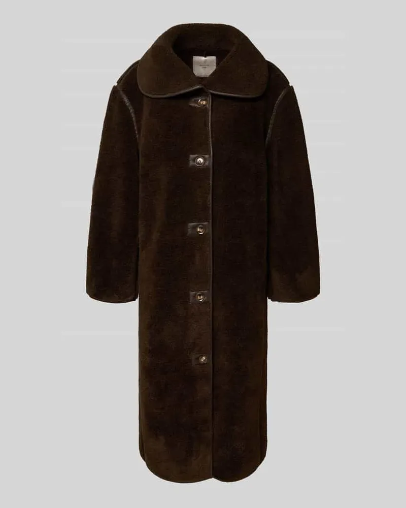 Neo Noir Mantel aus Teddyfell Modell 'Carmen Dunkelbraun
