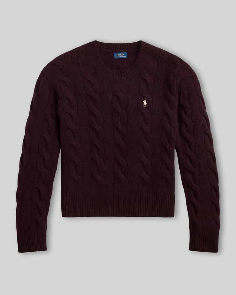 Ralph Lauren Regular Fit Strickpullover aus Woll-Kaschmir-Mix Aubergine