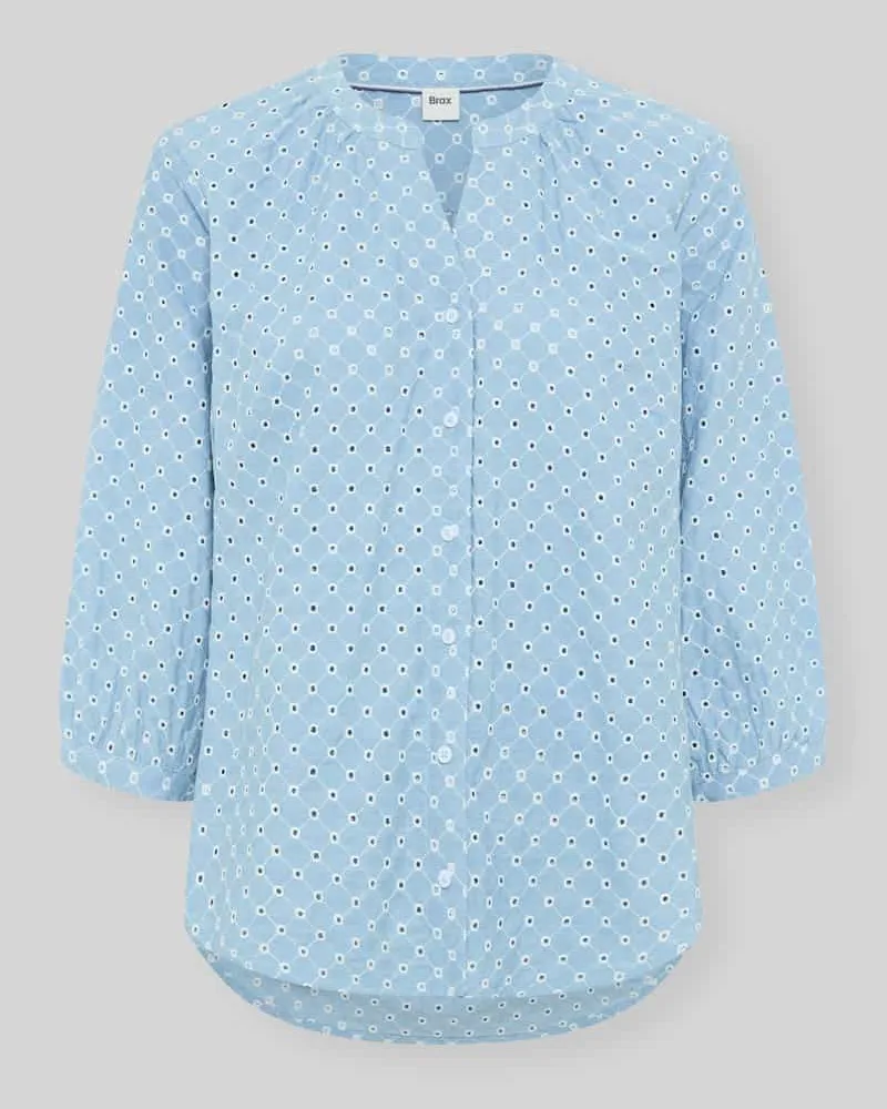 Brax Regular Fit Bluse aus reiner Baumwolle Modell 'VELIA Bleu