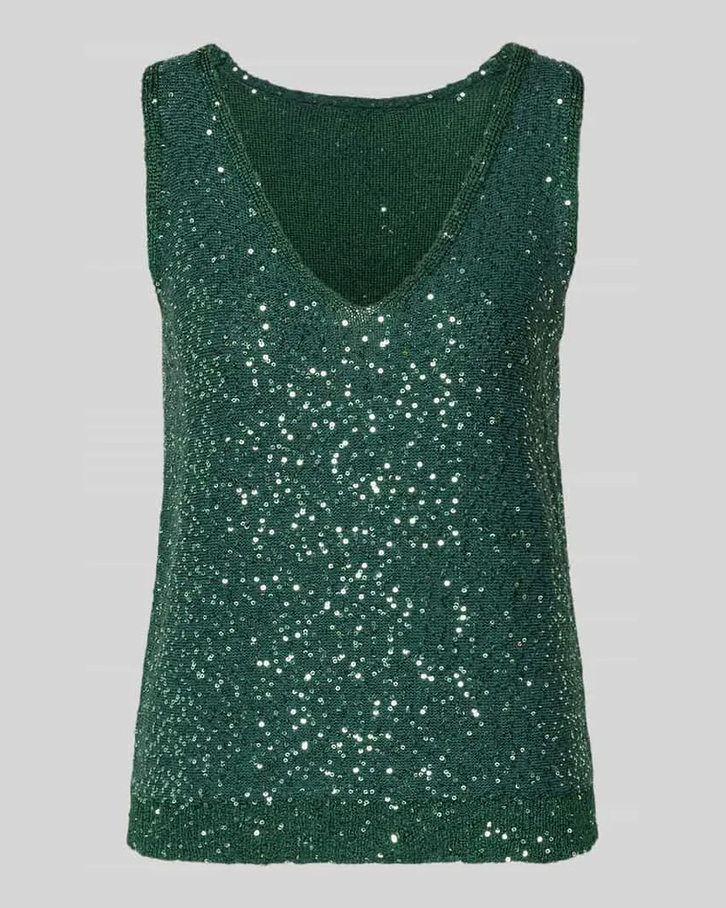Max Mara Regular Fit Top mit Baumwoll-Anteil Modell 'MILORD Dunkelgruen