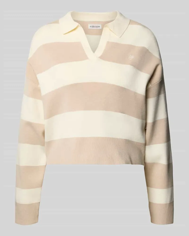 Guess Strickpullover mit Polokragen Rosa