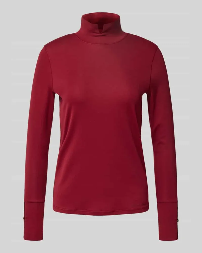 Marc Cain Regular Fit Longsleeve mit Rollkragen Bordeaux