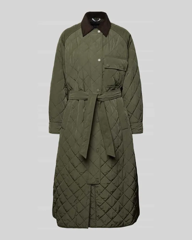 Max Mara Comfort Fit Steppmantel mit Kamelhaar-Anteil Modell 'COCCOLE Khaki