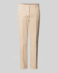 Cambio Slim Fit Hose mit Knopfverschluss Modell 'STELLA Camel