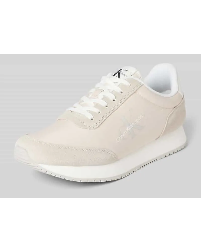 Calvin Klein Ledersneaker mit Label-Schriftzug Modell 'RETRO RUNNER Hellrosa