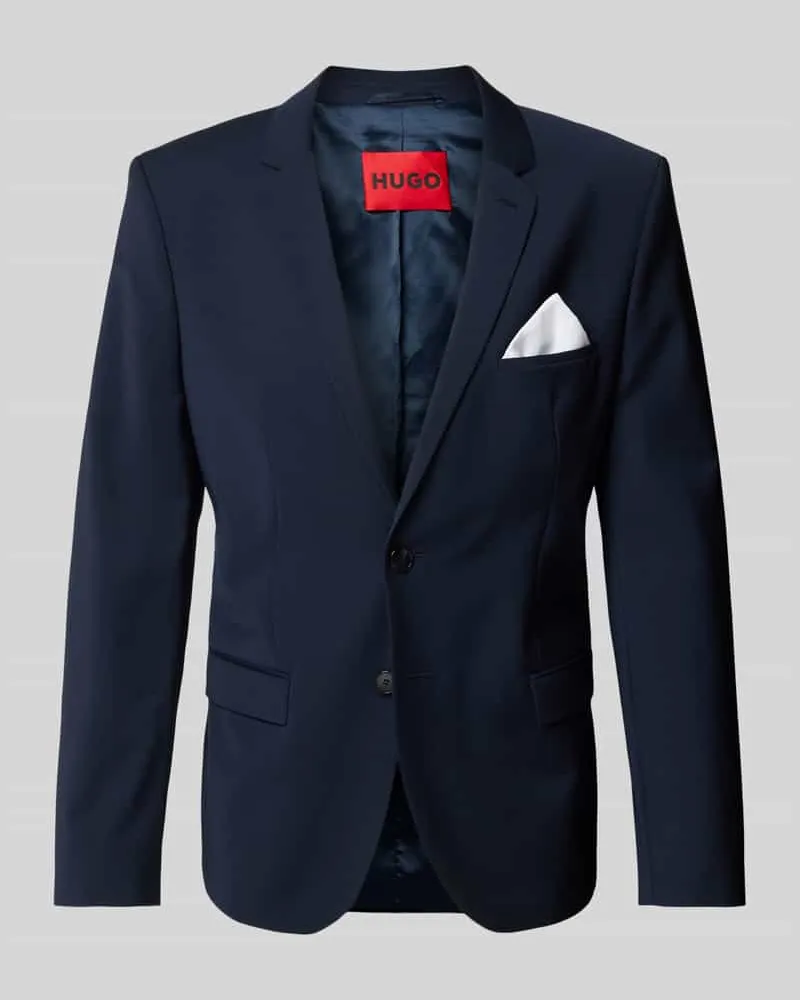 HUGO BOSS Super Slim Fit Anzugsakko aus Schurwoll-Mix Modell 'ARTIM204X Marine