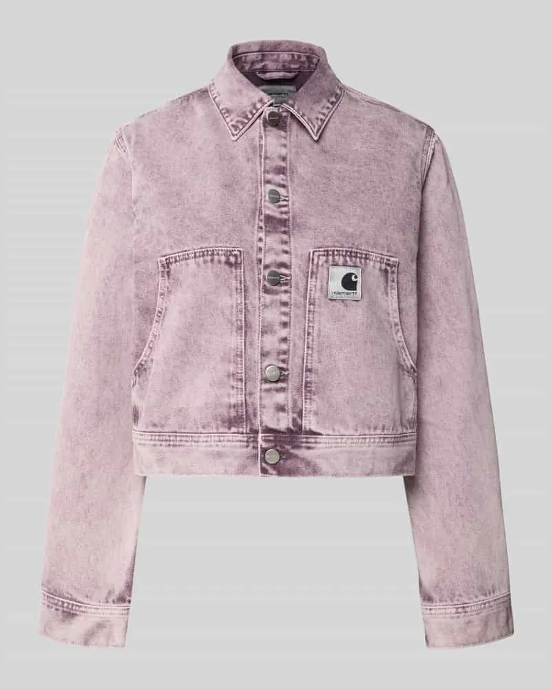 Carhartt WIP Regular Fit Jeansjacke mit Logopatch Modell 'Arca Rosa
