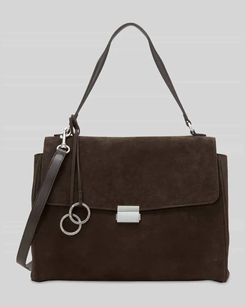 Marc O'Polo Henkeltasche mit metallischen Akzenten Dunkelbraun