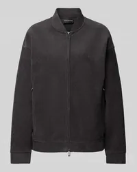 Emporio Armani Sweatjacke mit Stehkragen Anthrazit