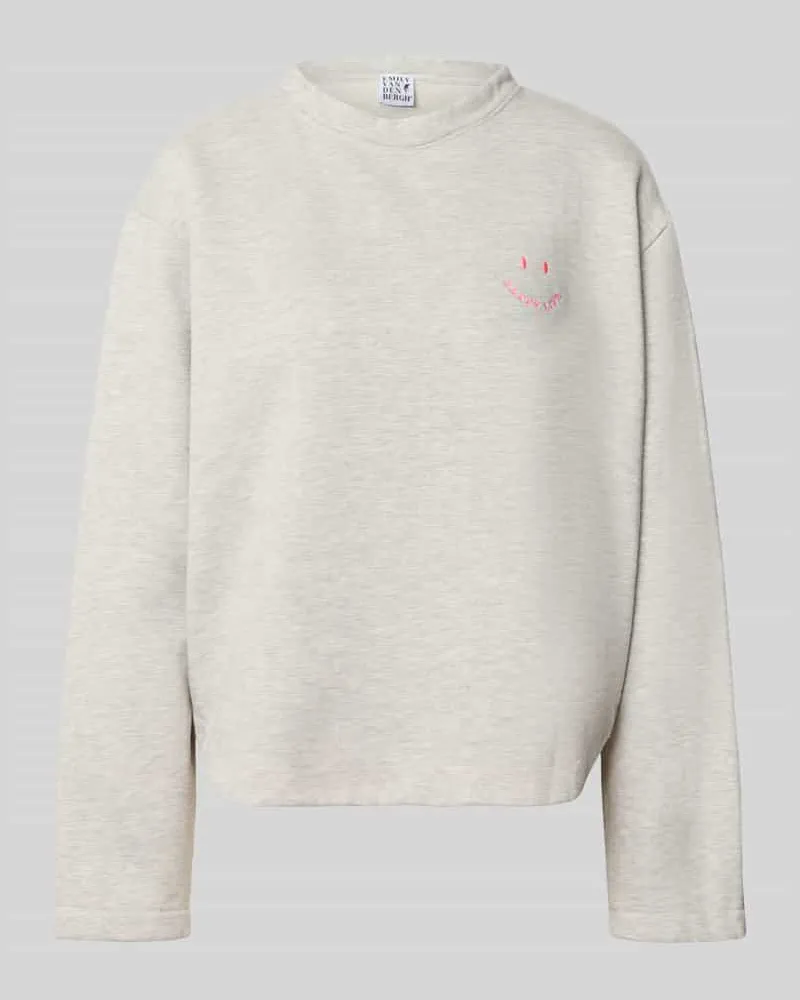 Emily van den Bergh Relaxed Fit Sweatshirt aus Baumwoll-Mix Hellgrau