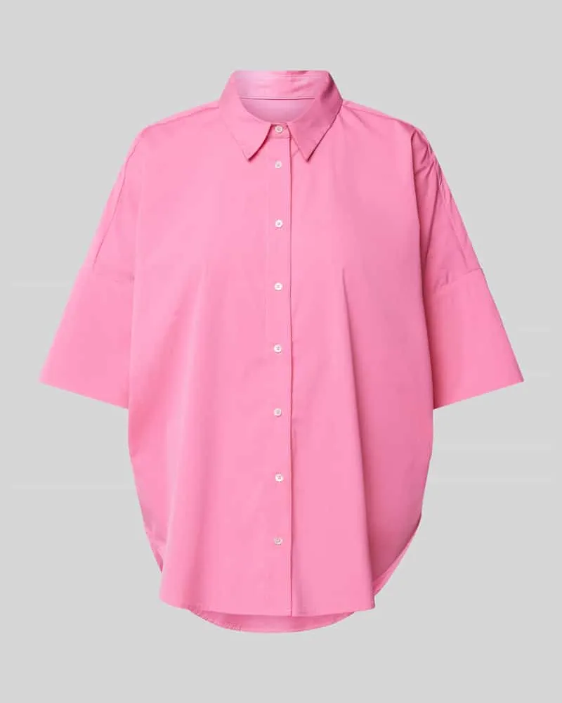 tonno e panna Bluse in unifarbenem Design Pink