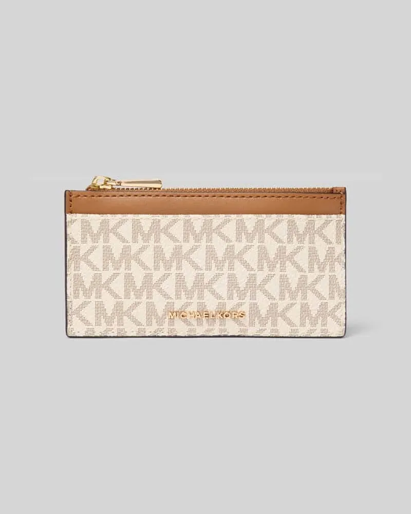 Michael Kors Portemonnaie mit Logo-Detail Modell 'Jet Set Ecru