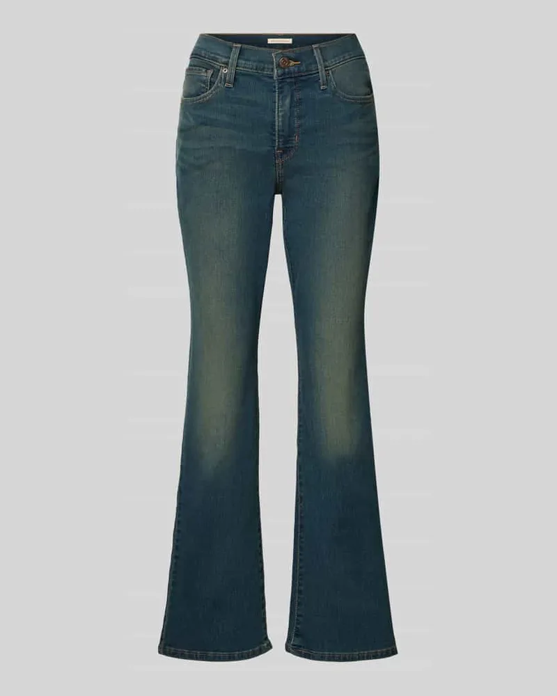 Levi's Straight Fit Jeans aus Baumwoll-Mix Modell '315 Dunkelblau