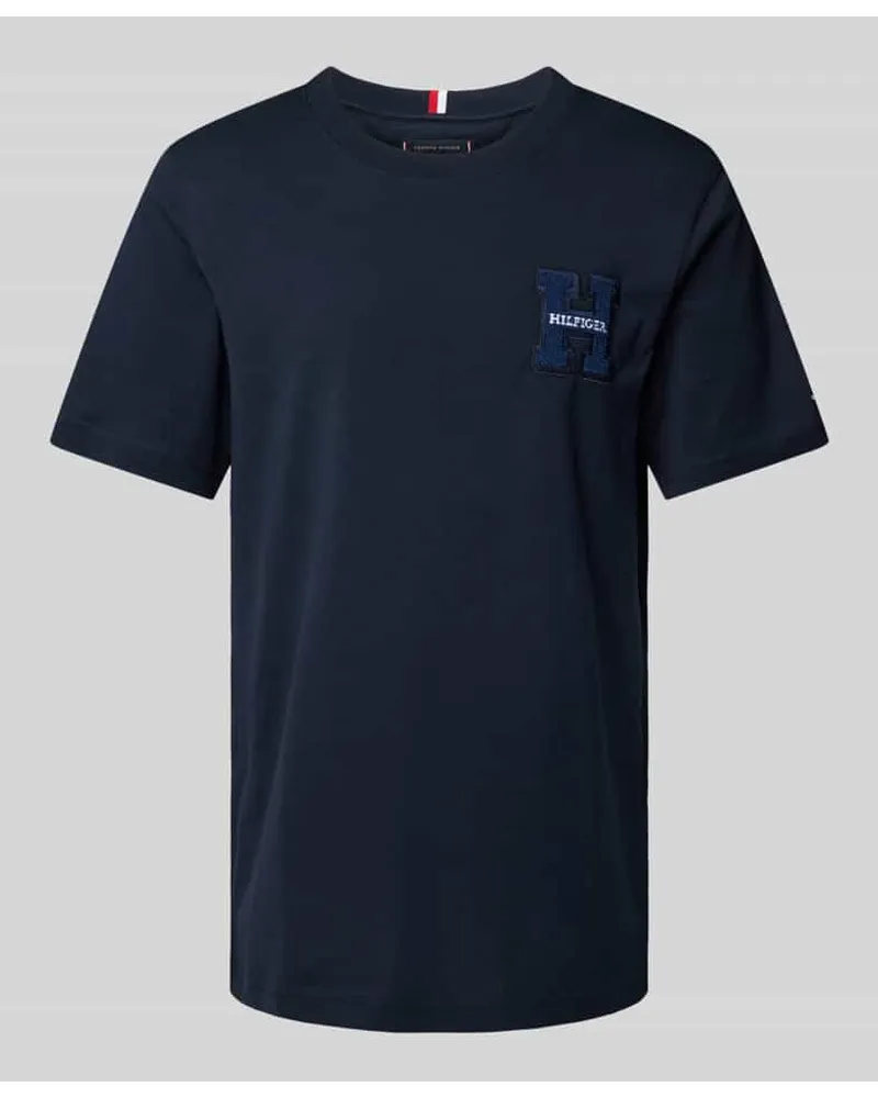 Tommy Hilfiger T-Shirt mit Label-Patch Marine