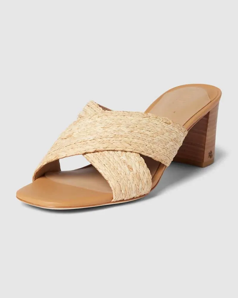 Ralph Lauren Sandalette mit Blockabsatz Modell 'FREDDI Beige