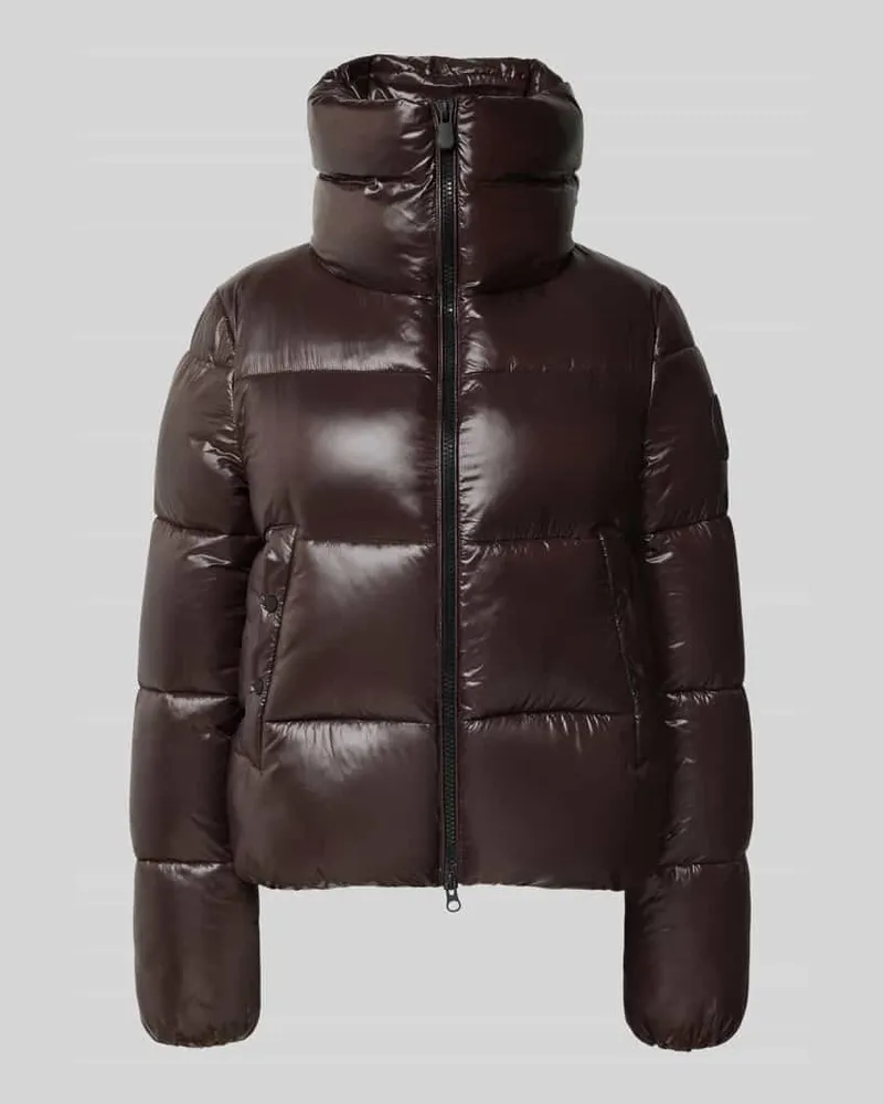 Save The Duck Regular Fit Steppjacke mit Stehkragen Modell 'Isla Dunkelbraun