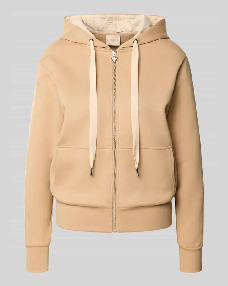Guess Sweatjacke mit Kapuze Beige