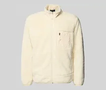 Sweatjacke aus Teddyfell