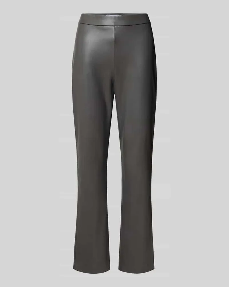 RAFFAELLO ROSSI  Flared Bootcut Hose in Leder-Optik Modell 'MACY Dunkelgrau