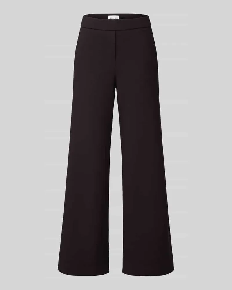 SEDUCTIVE  Regular Fit Weite Hose aus Viskose-Mix Modell 'NALEY Dunkelbraun