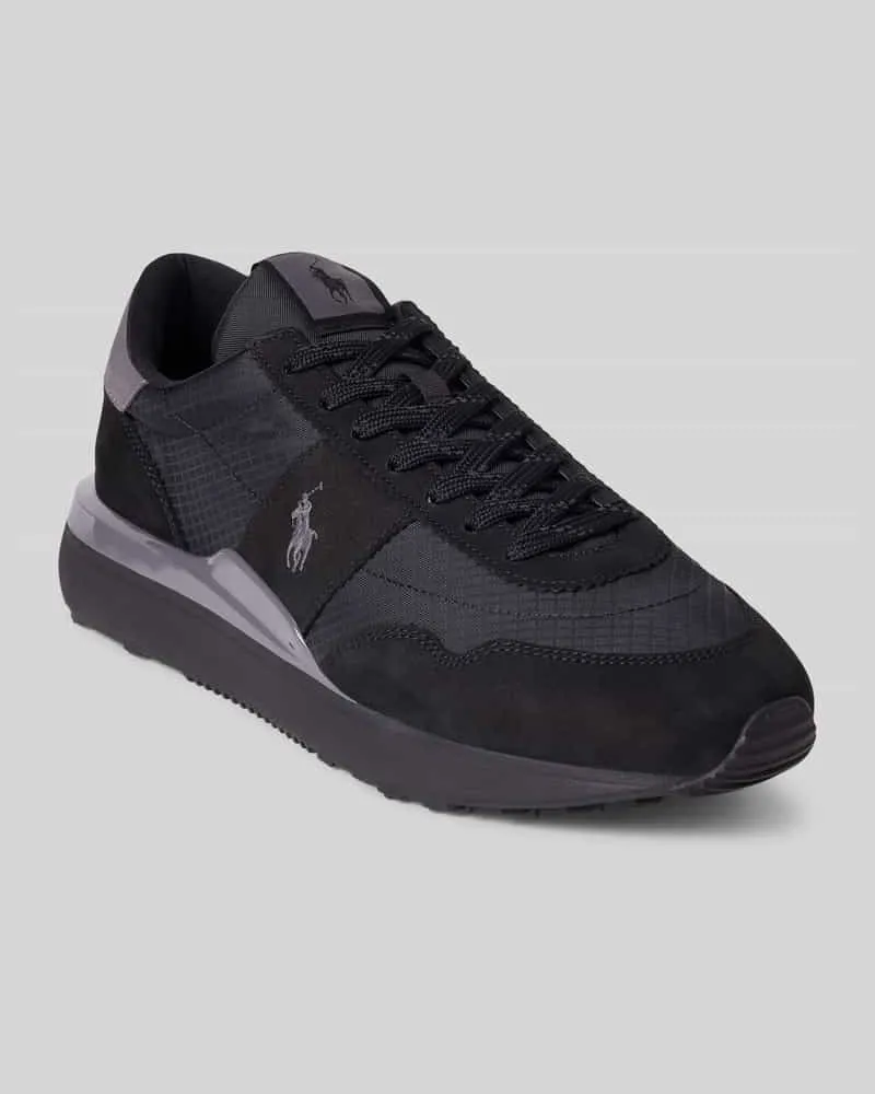 Ralph Lauren Low Top Sneaker aus echtem Leder Black