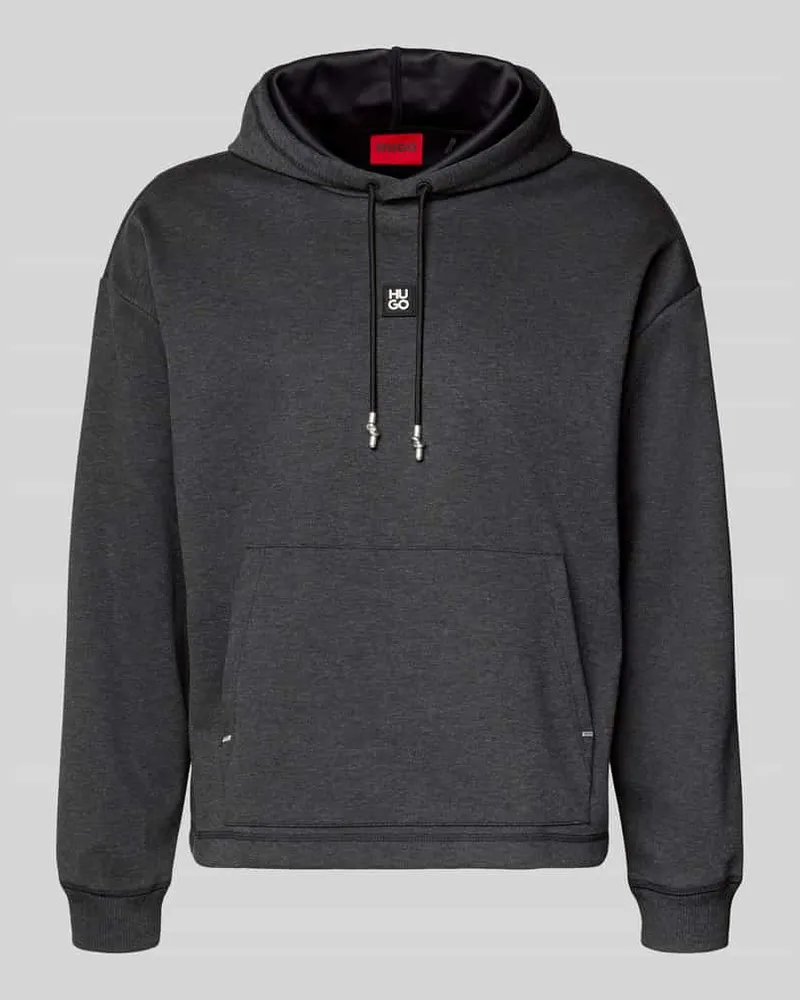 HUGO BOSS Regular Fit Hoodie aus Baumwoll-Mix Modell 'DINEO Mittelgrau