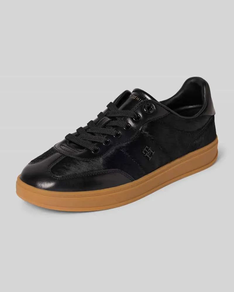 Tommy Hilfiger Low Top Sneaker aus reinem Nappaleder Modell 'HERITAGE Black