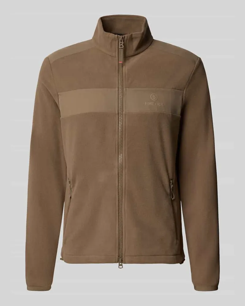 Bogner Regular Fit Sweatjacke mit Stehkragen Modell 'JOSH Mittelbraun