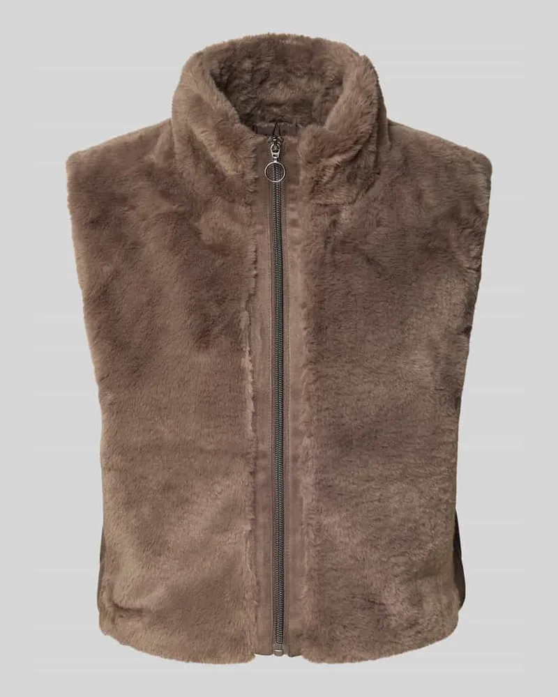 Betty Barclay Weste aus Kunstfell Taupe