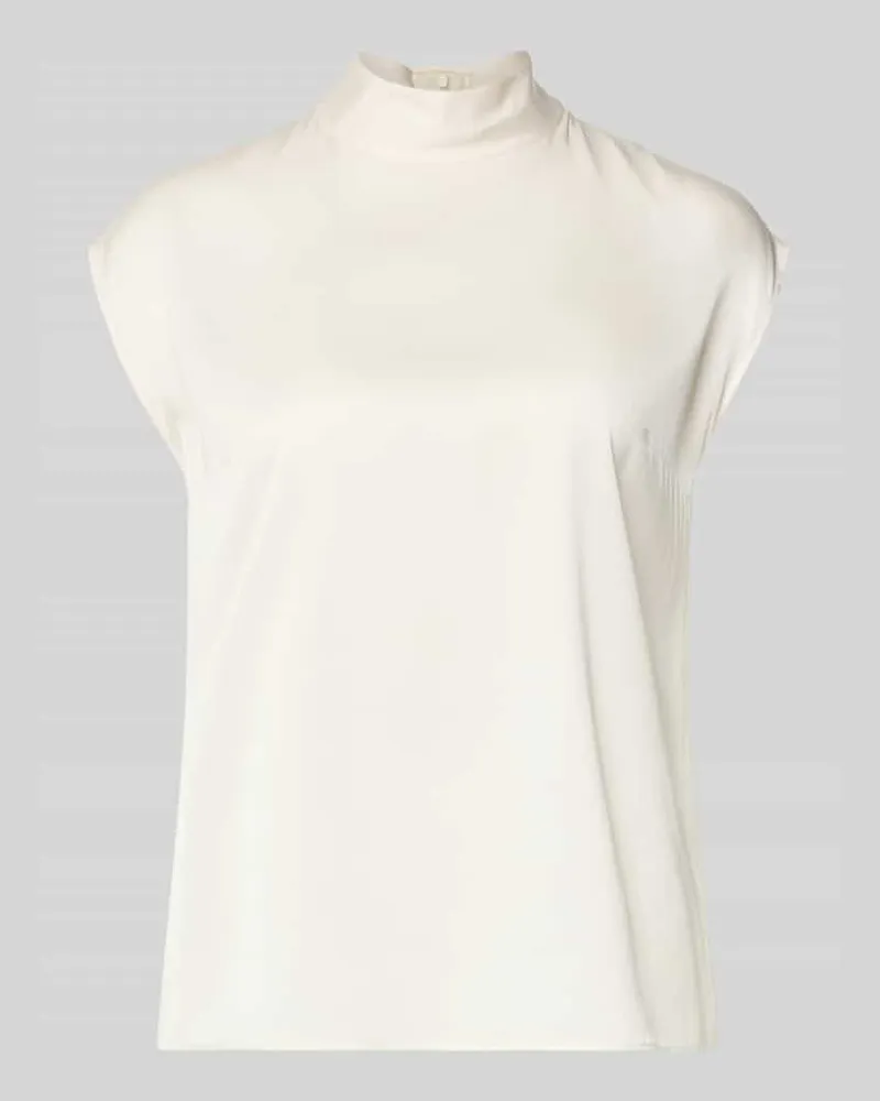 HUGO BOSS Regular Fit Blusentop aus Seiden-Mix Modell 'BIDRIZ Offwhite