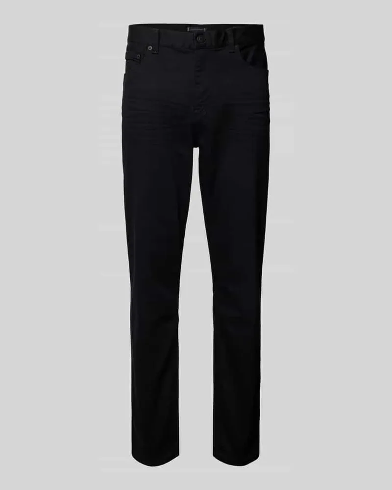 Tommy Hilfiger Straight Fit Jeans im 5-Pocket-Design Modell 'HARLEM Black