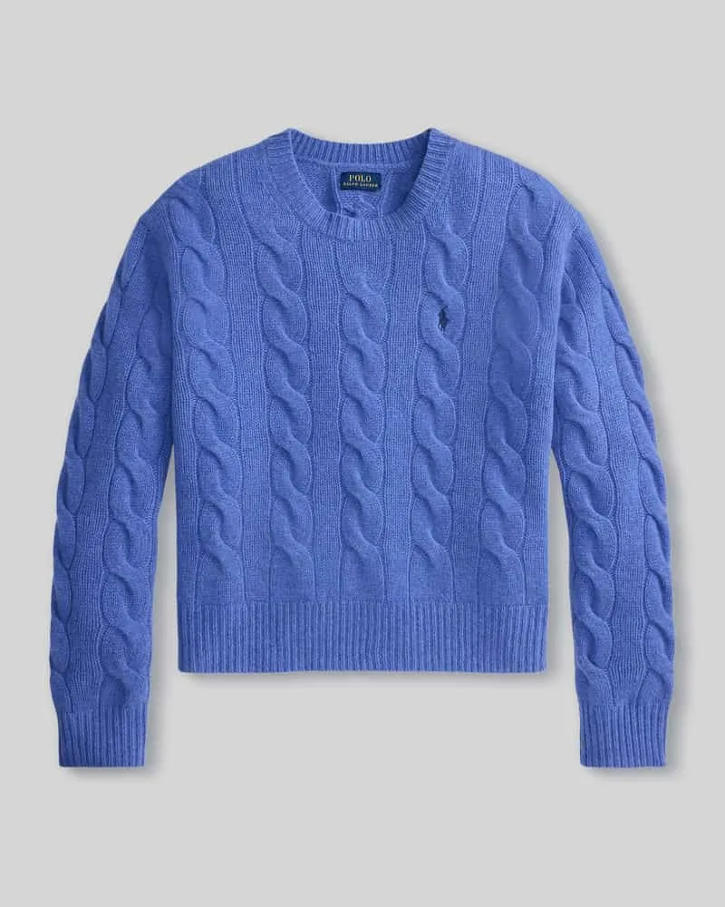 Ralph Lauren Regular Fit Strickpullover aus Woll-Kaschmir-Mix Blau