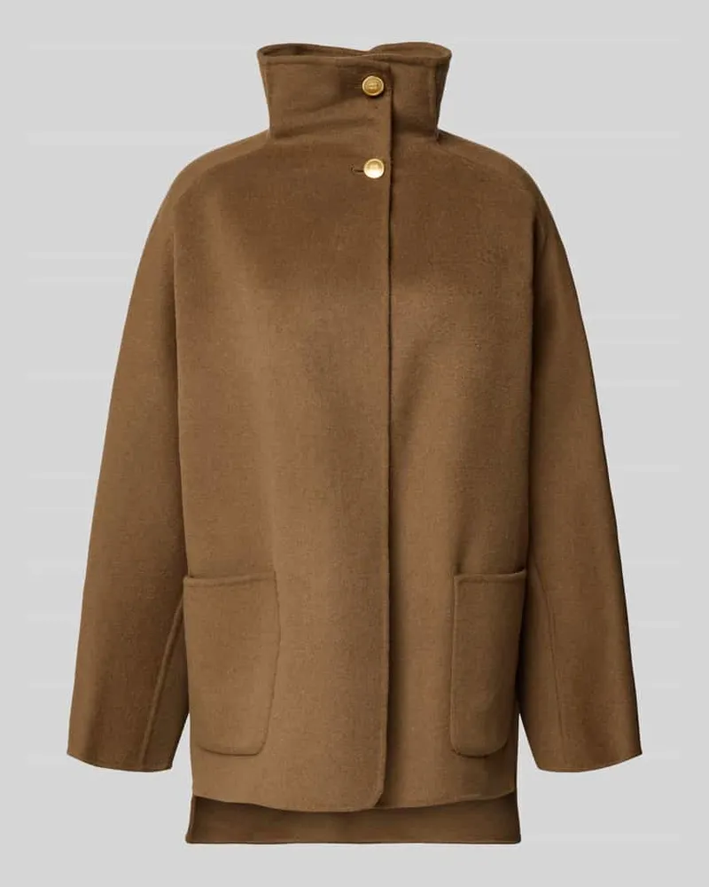 Tommy Hilfiger Oversized Mantel aus Woll-Mix Taupe