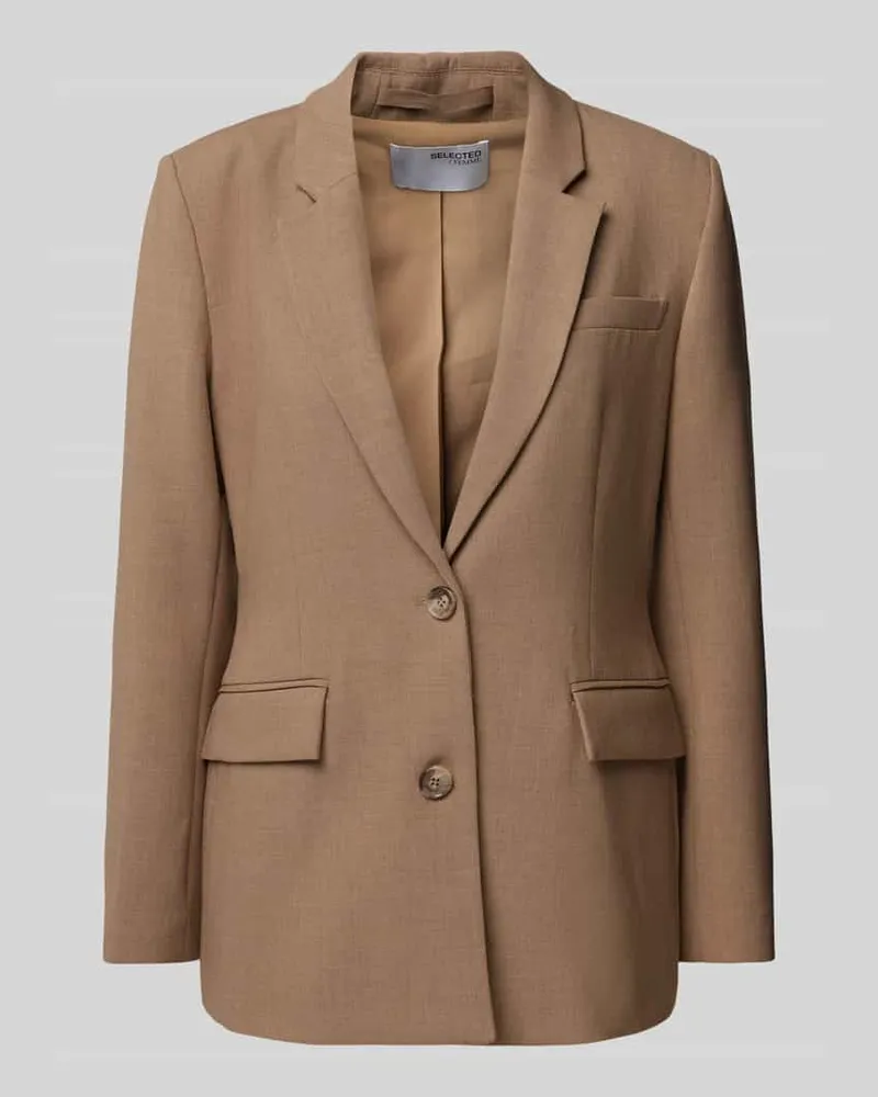 Selected Blazer mit Pattentaschen Modell 'RITA Camel