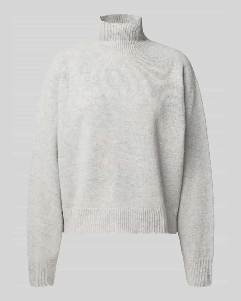 Drykorn Strickpullover mit Stehkragen Hellgrau