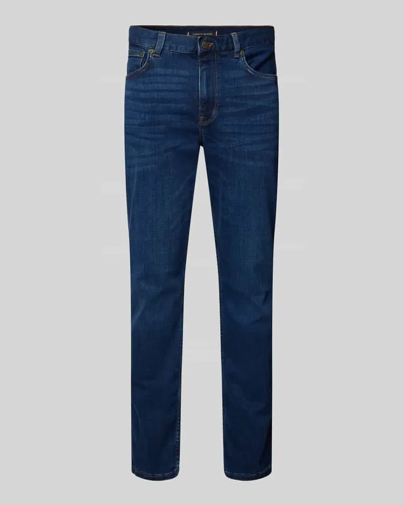 Tommy Hilfiger Straight Fit Jeans im 5-Pocket-Design Modell 'CORE DENTON Jeansblau