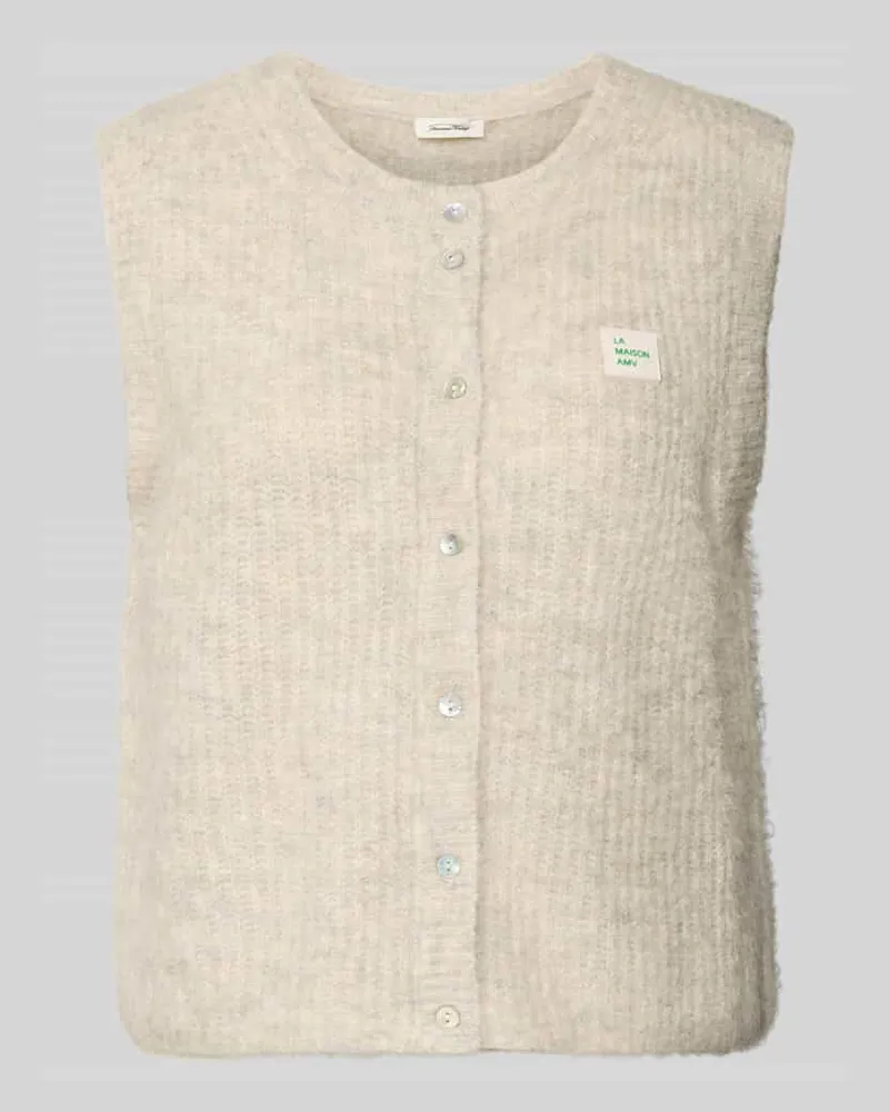 American Vintage Weste in Strick-Optik Hellgrau