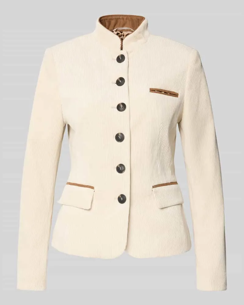 White Label Blazer mit Strukturmuster Sand