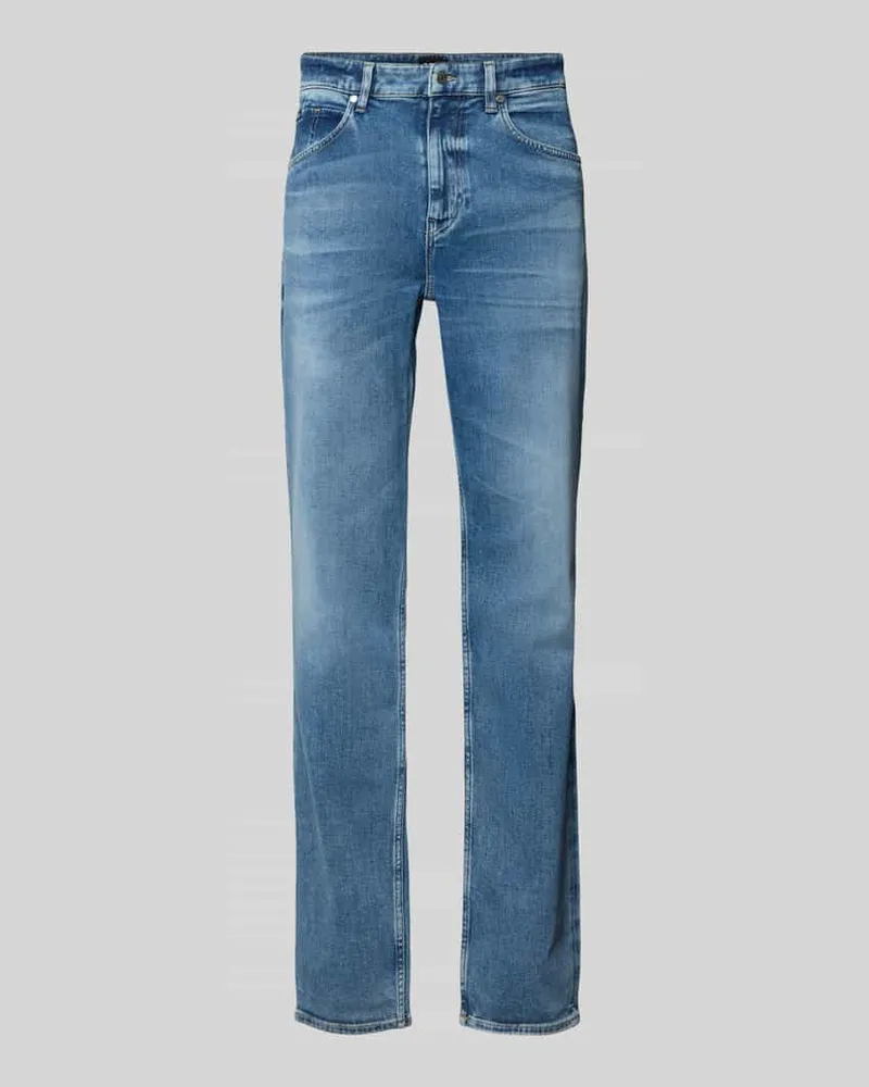 HUGO BOSS Regular Fit Jeans aus Baumwoll-Mix Modell 'RE.MAINE Hellblau