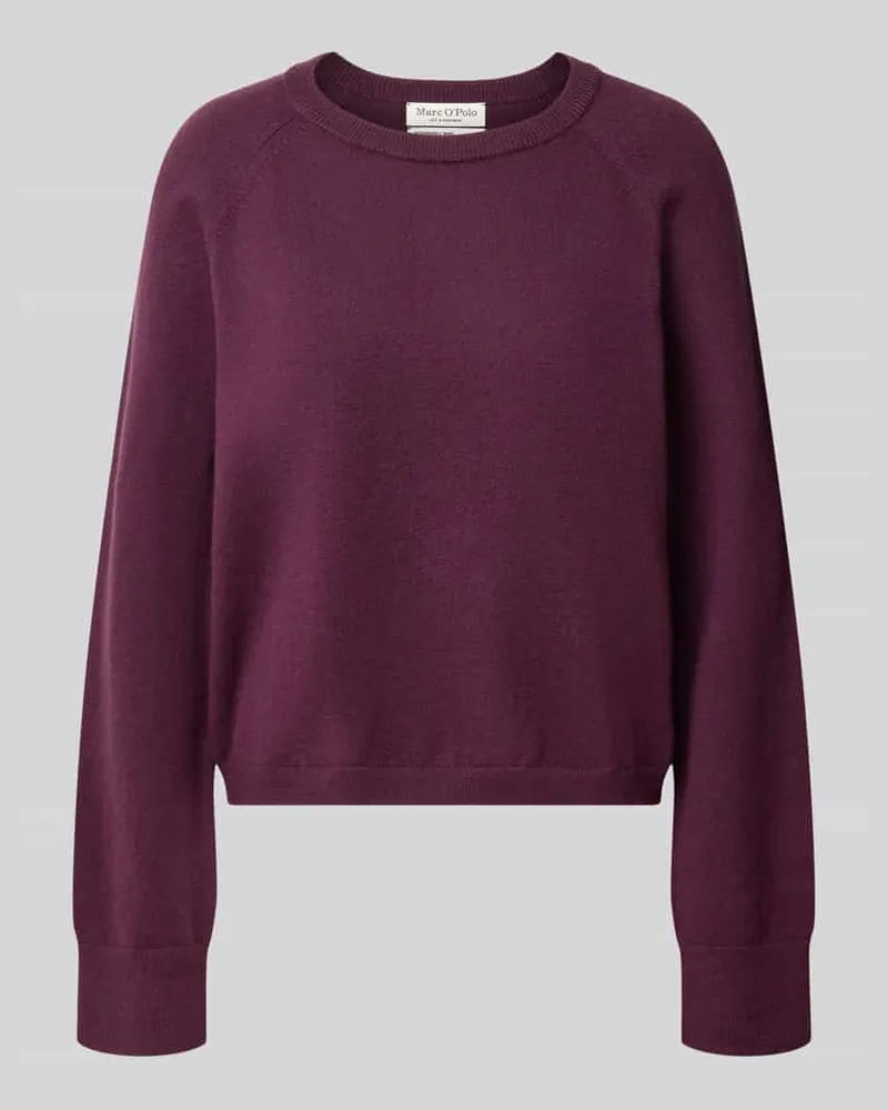 Marc O'Polo Pullover aus Baumwollmix mit Raglanärmeln Bordeaux