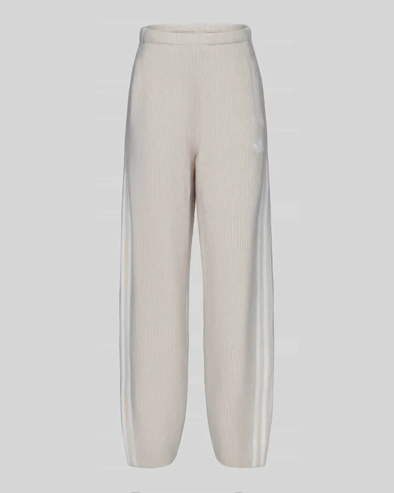 adidas High Waist Sweathose mit Galonstreifen Beige