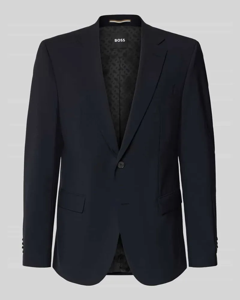 HUGO BOSS Regular Fit Anzugsakko aus Schurwoll-Mix Modell 'H-Jasper-MM-C-NF Blau